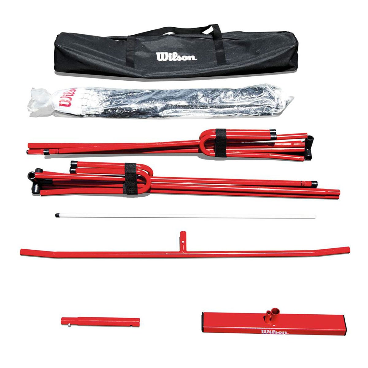 ウイルソン Wilson PORTABLE PICKLEBALL NET SYSTEM ピックルボール ネット White/Red WRR220000