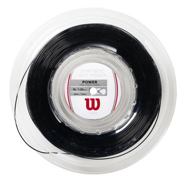 ウイルソン Wilson　SYNTHETIC GUT POWER 16 200M REEL ガット BLACK WRZ905200 BLACK