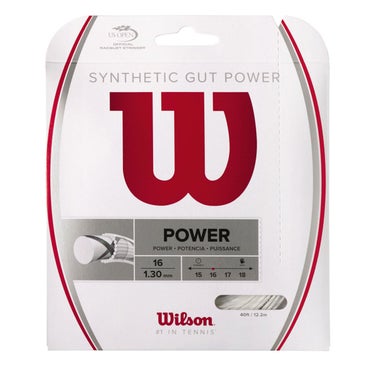 ウイルソン Wilson　SYNTHETIC GUT POWER 16 ガット WHITE WRZ945100 WHITE