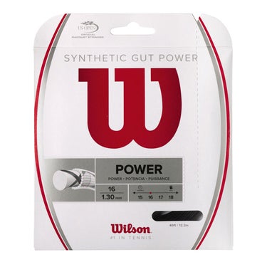 ウイルソン Wilson　SYNTHETIC GUT POWER 16 ガット BLACK WRZ945200 BLACK