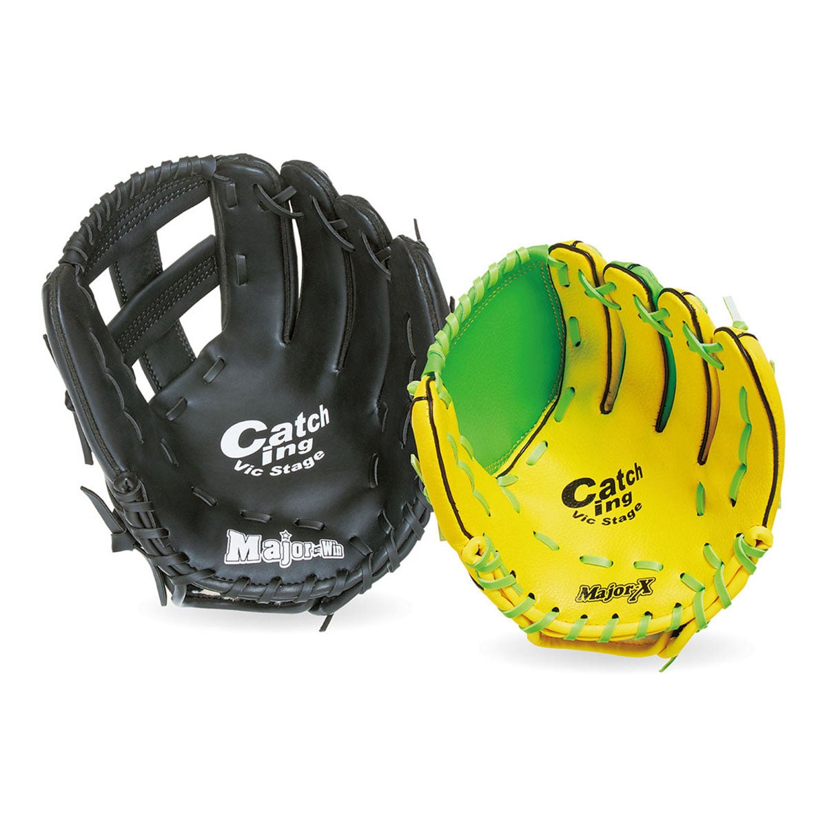 ユニックス UNIX　グラブ ファミリーセット ブラック＆イエロー×グリーン BG80-77