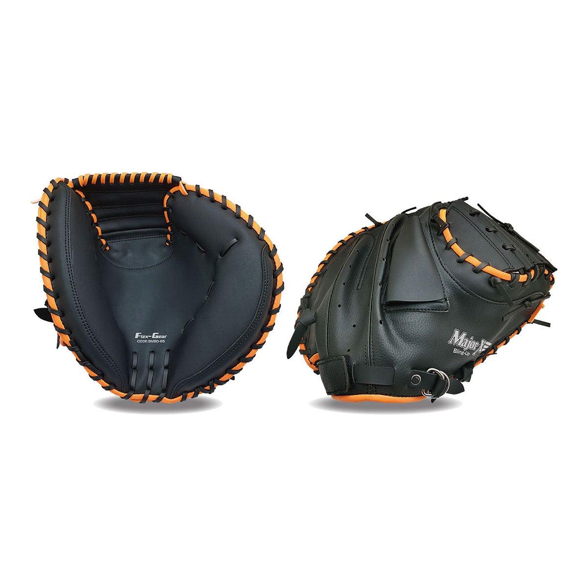 ユニックス UNIX　親子バッテリーセット グラブ ブラック×オレンジ(キャッチャーミット)＆イエロー×グリーン(グラブ) BG80-81 詳細4