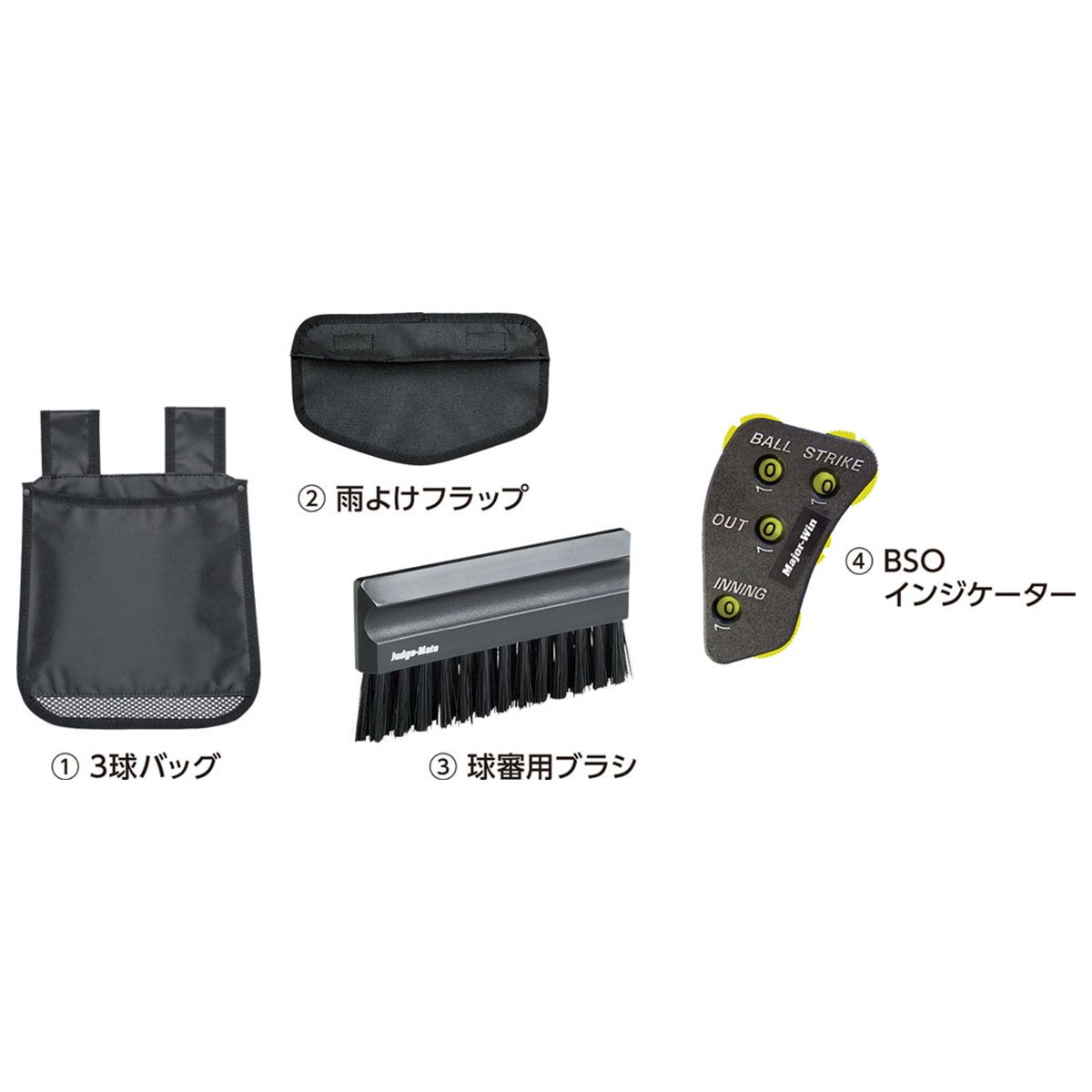 ユニックス UNIX　3球バッグ 4点セット ブラック BX88-60 詳細2