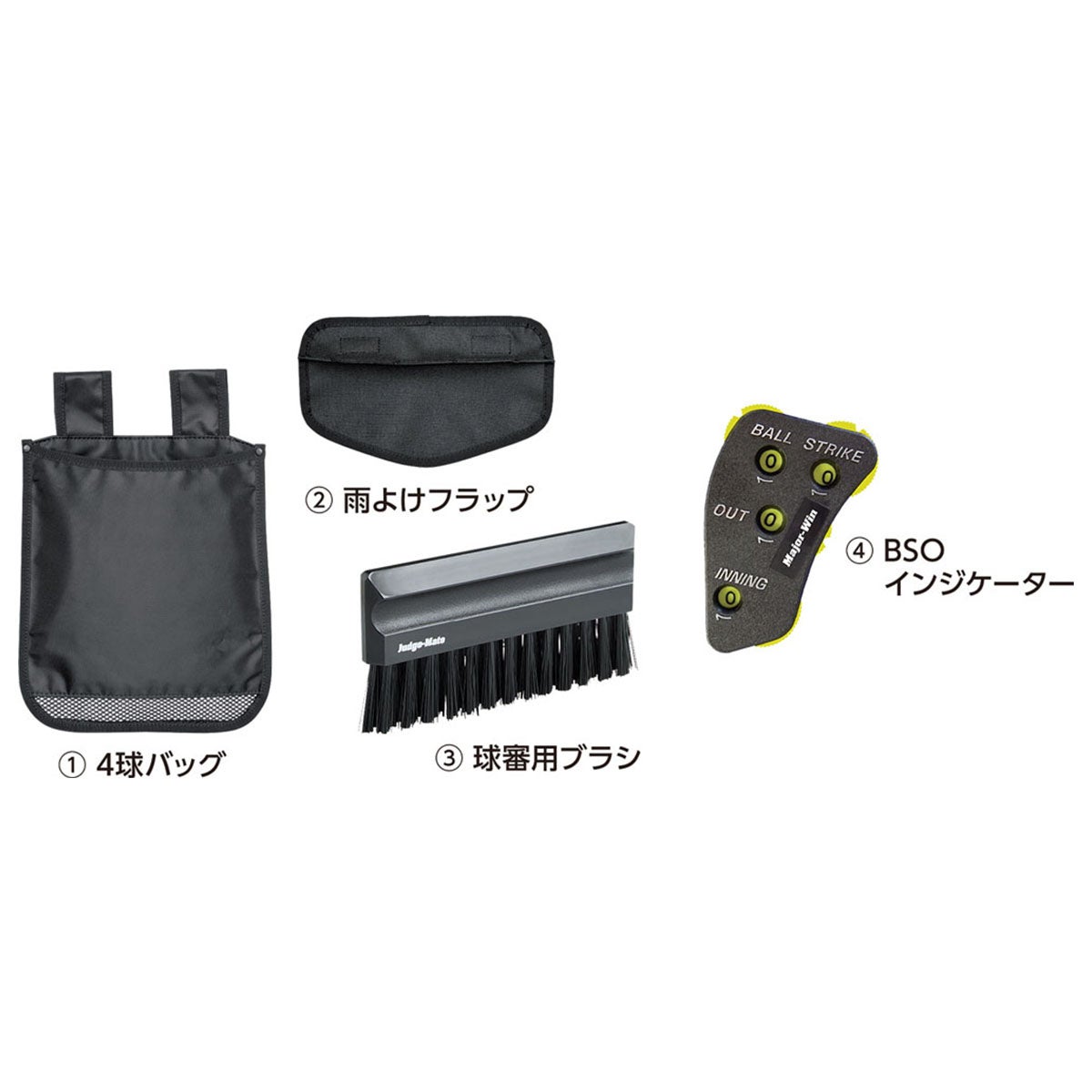 ユニックス UNIX　4球バッグ 4点セット ブラック BX88-63 詳細2