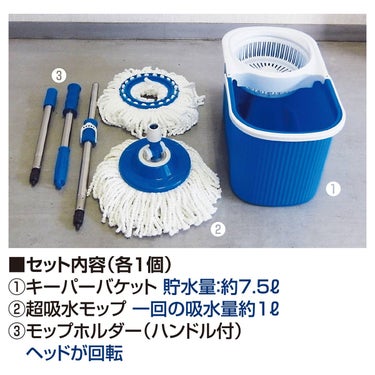 ユニックス UNIX　ふっきゅう隊 Floor-Rescue‐Mop（フロアレスキューモップ） ブルー FD11-01 詳細3