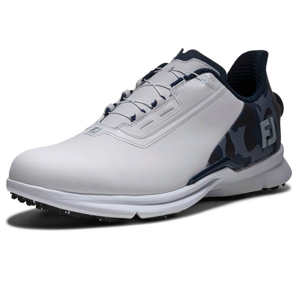 フットジョイ　フューエル カモ Boa 2026年モデル　メンズ スパイクレス ゴルフシューズ 55395 ホワイト/ブルーカモ 詳細1