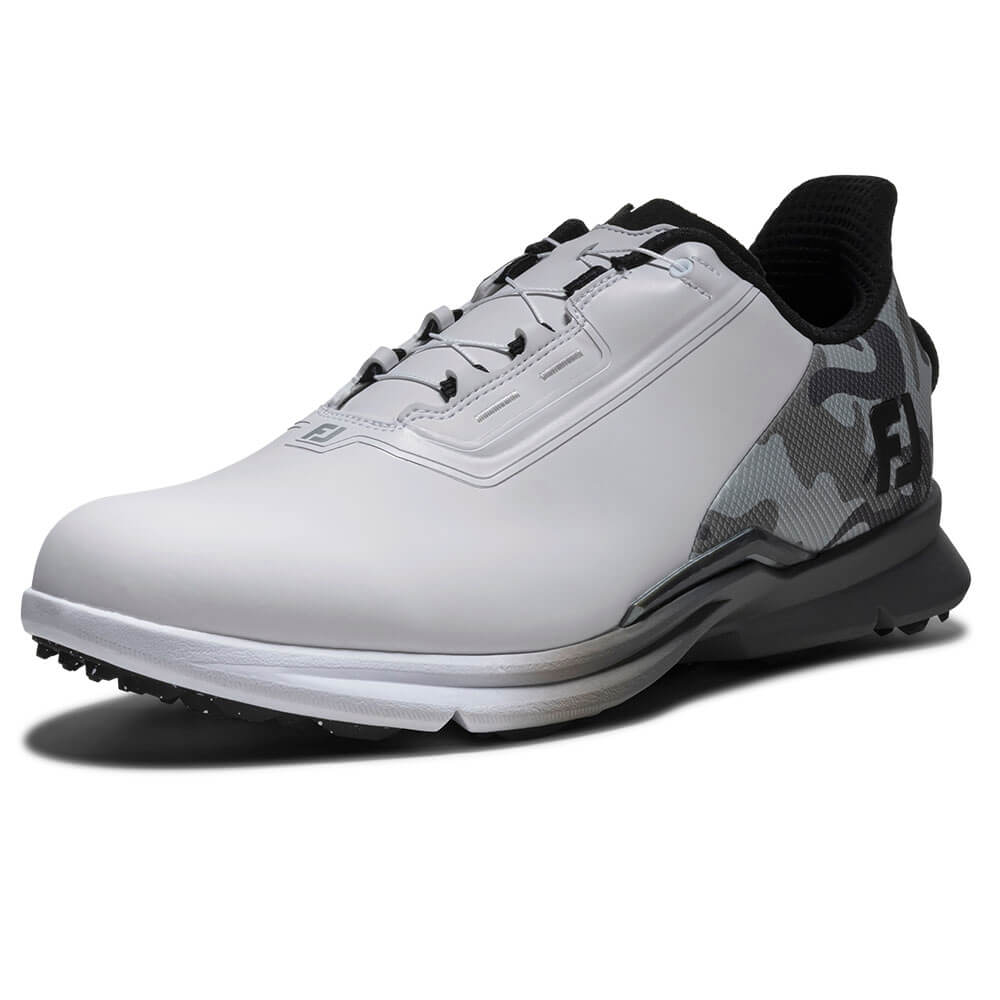 フットジョイ　フューエル カモ Boa 2026年モデル　メンズ スパイクレス ゴルフシューズ 55396 ホワイト/ブラックカモ 詳細1