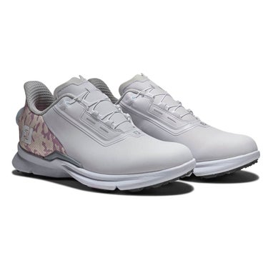 フットジョイ　フューエル カモ Boa 2026年モデル　レディース スパイクレス ゴルフシューズ 93795 ホワイト/ライラックカモ