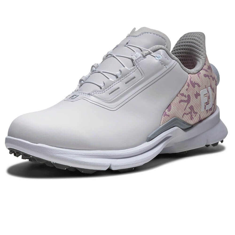フットジョイ　フューエル カモ Boa 2026年モデル　レディース スパイクレス ゴルフシューズ 93795 ホワイト/ライラックカモ 詳細1
