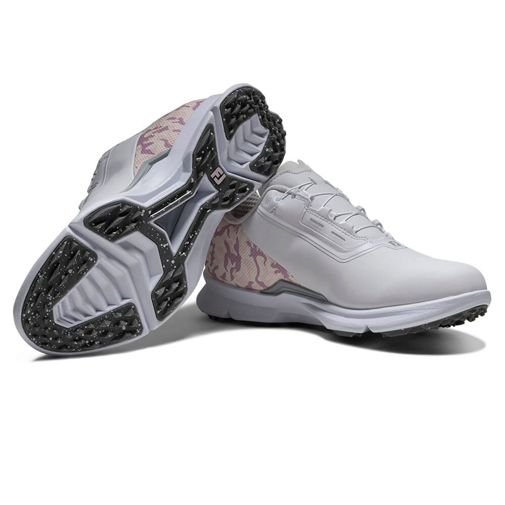 フットジョイ　フューエル カモ Boa 2026年モデル　レディース スパイクレス ゴルフシューズ 93795 ホワイト/ライラックカモ 詳細5
