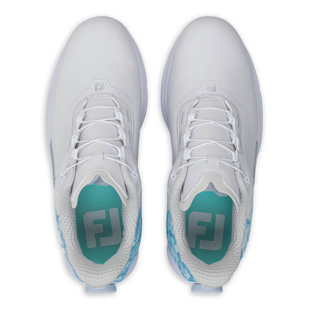 フットジョイ　フューエル カモ Boa 2026年モデル　レディース スパイクレス ゴルフシューズ 93796 ホワイト/ブルーカモ 詳細6