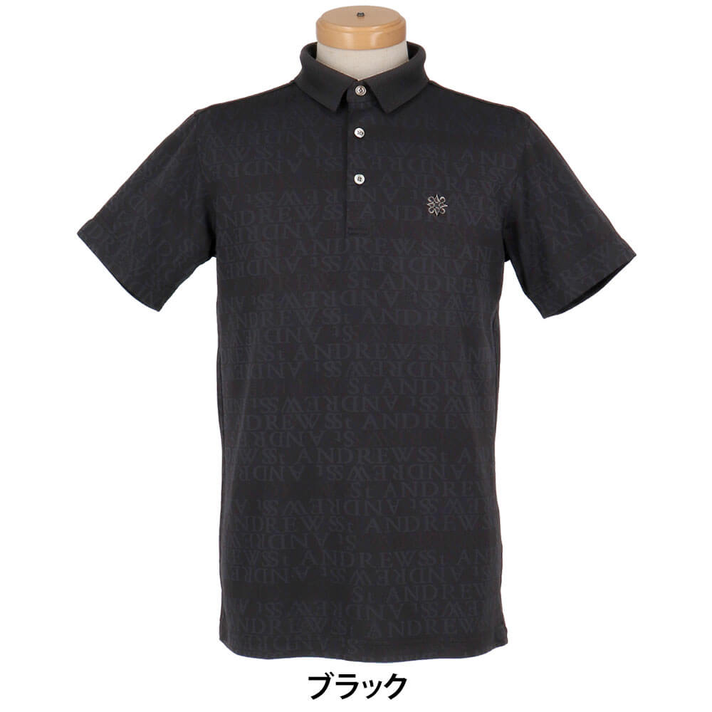 セントアンドリュース St ANDREWS メンズ ダブルロゴジャガード 半袖 ポロシャツ 042-6160351 2026年モデル