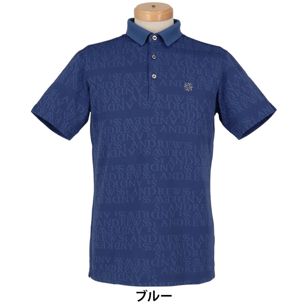 セントアンドリュース St ANDREWS メンズ ダブルロゴジャガード 半袖