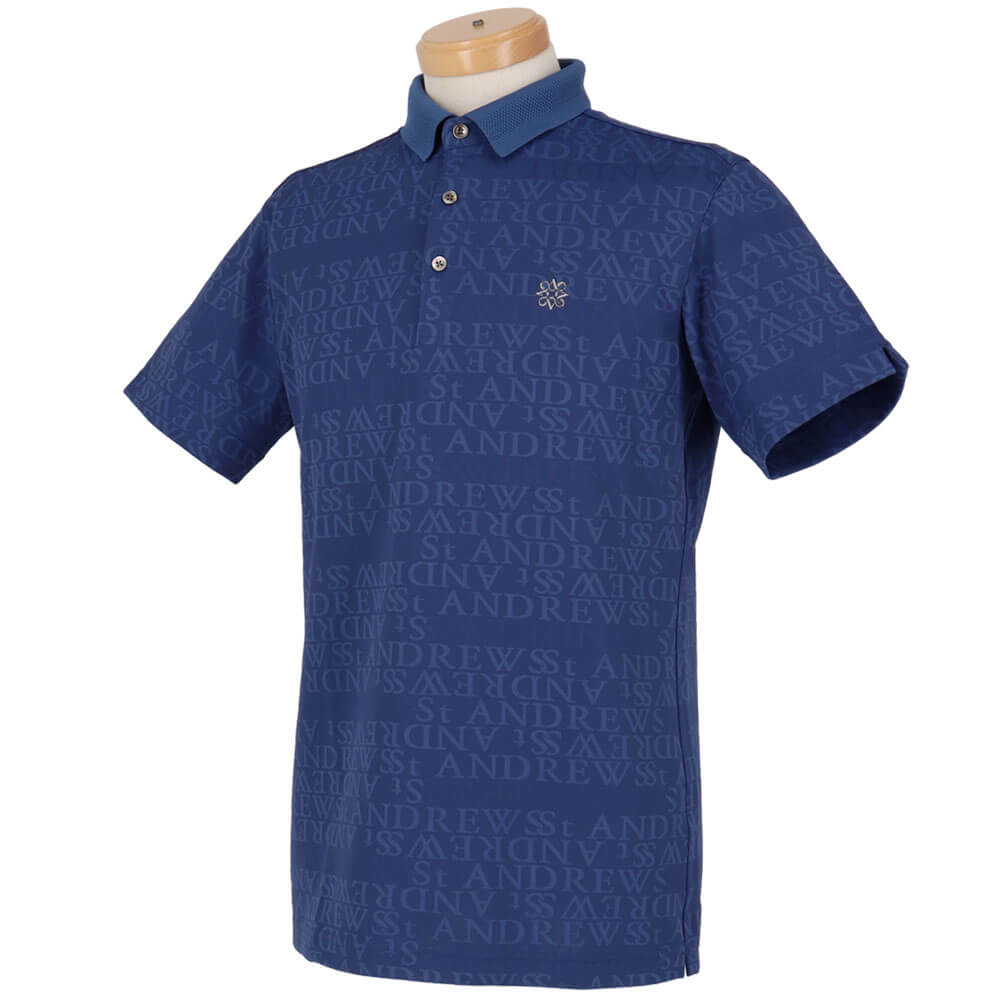 セントアンドリュース St ANDREWS メンズ ダブルロゴジャガード 半袖