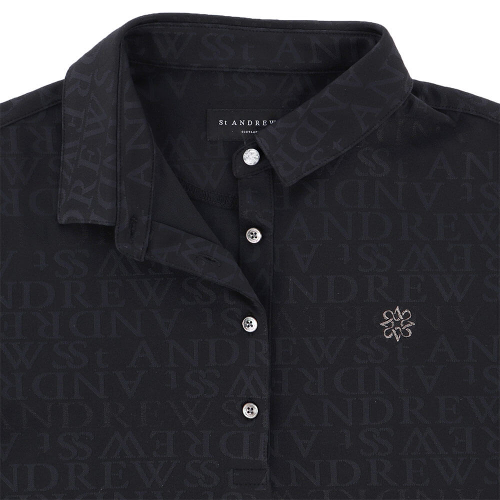セントアンドリュース St ANDREWS　レディース ダブルロゴジャガード 半袖 ポロシャツ 043-6160352　2026年モデル 詳細4