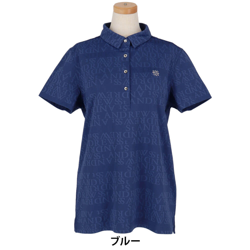 セントアンドリュース St ANDREWS　レディース ダブルロゴジャガード 半袖 ポロシャツ 043-6160352　2026年モデル 詳細9