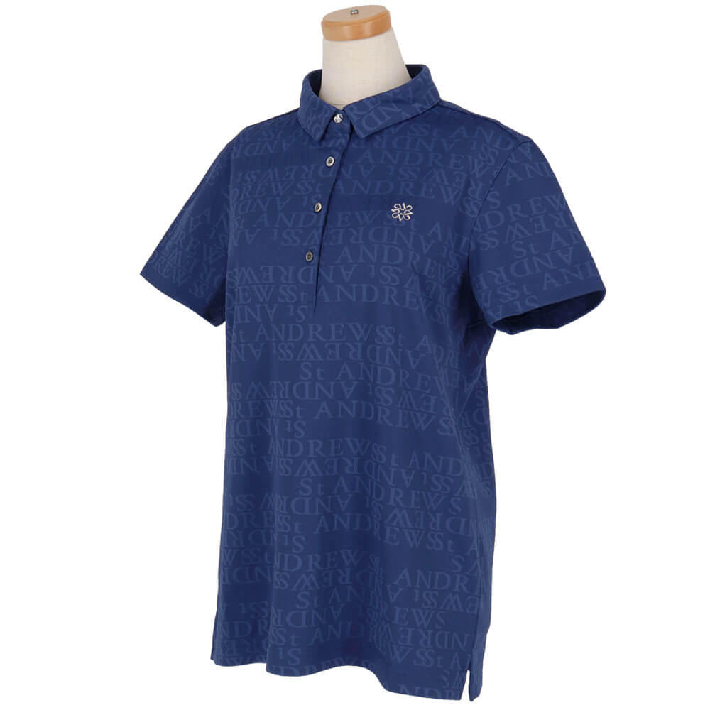 セントアンドリュース St ANDREWS　レディース ダブルロゴジャガード 半袖 ポロシャツ 043-6160352　2026年モデル 詳細11