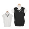 セントアンドリュース St ANDREWS　レディース 12G 天竺 Vネック ニット ベスト 043-6173252　2026年モデル