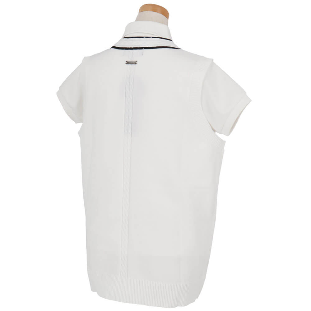 セントアンドリュース St ANDREWS　レディース 12G 天竺 Vネック ニット ベスト 043-6173252　2026年モデル 詳細7