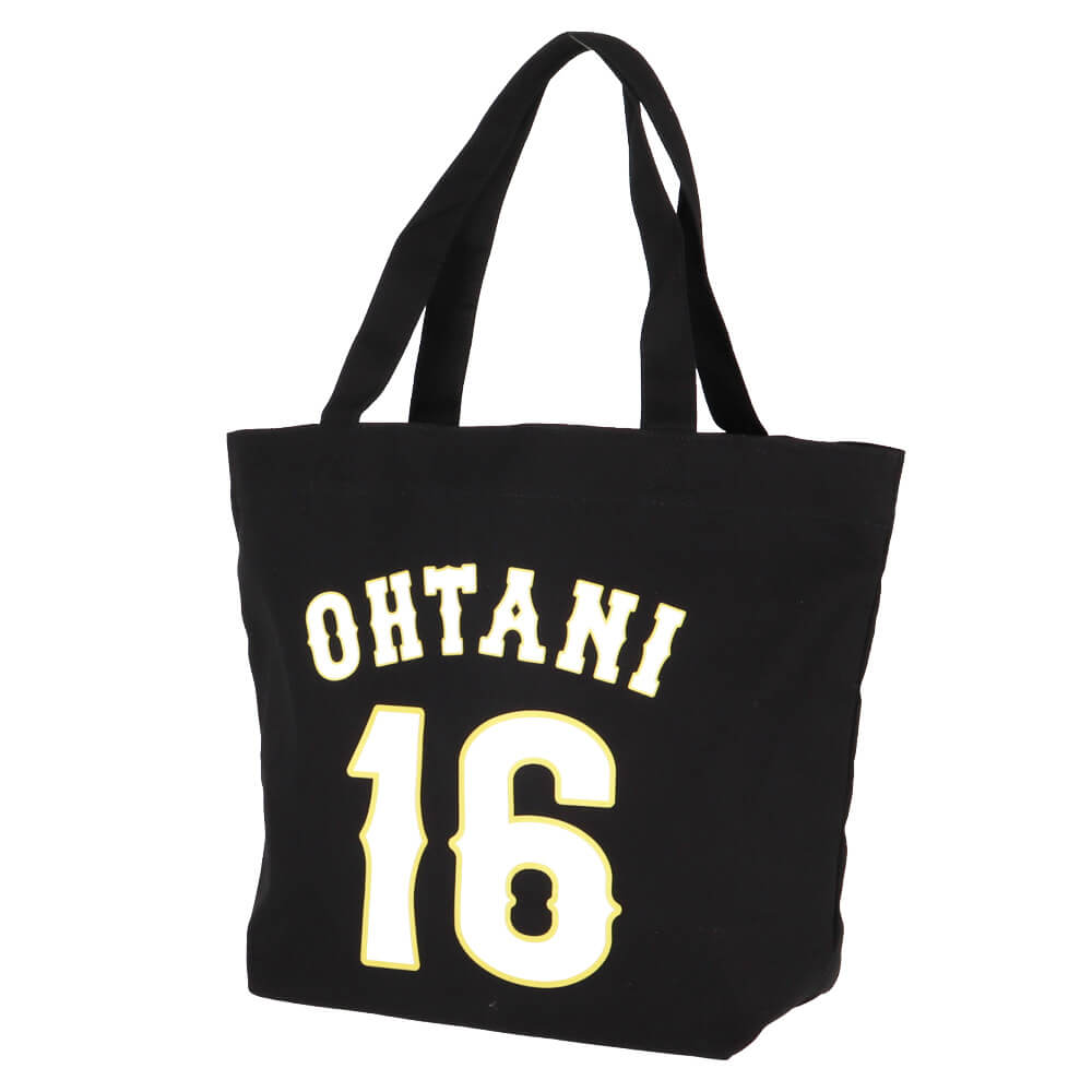 WBC2026 World Baseball Classic　大谷翔平＃16 デザインシリーズ 侍ジャパン キャンバス トートバッグ WSJP-TTB01 BK ブラック 詳細2
