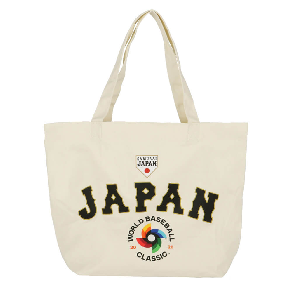 WBC2026 World Baseball Classic 大谷翔平＃16 デザインシリーズ 侍ジャパン キャンバス トートバッグ WSJP-TTB01 IV アイボリー