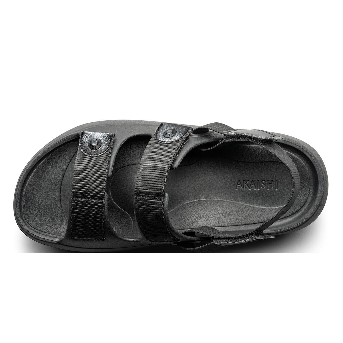 アカイシ AKAISHI　アーチフィッター 162 フットリリース コンフォートフィット サンダル ブラック AF162019BK 詳細4