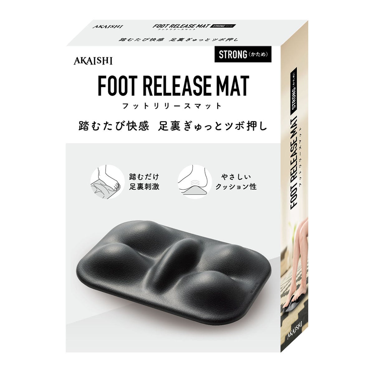 アカイシ AKAISHI　フットリリースマットストロング ブラック HB129 詳細3