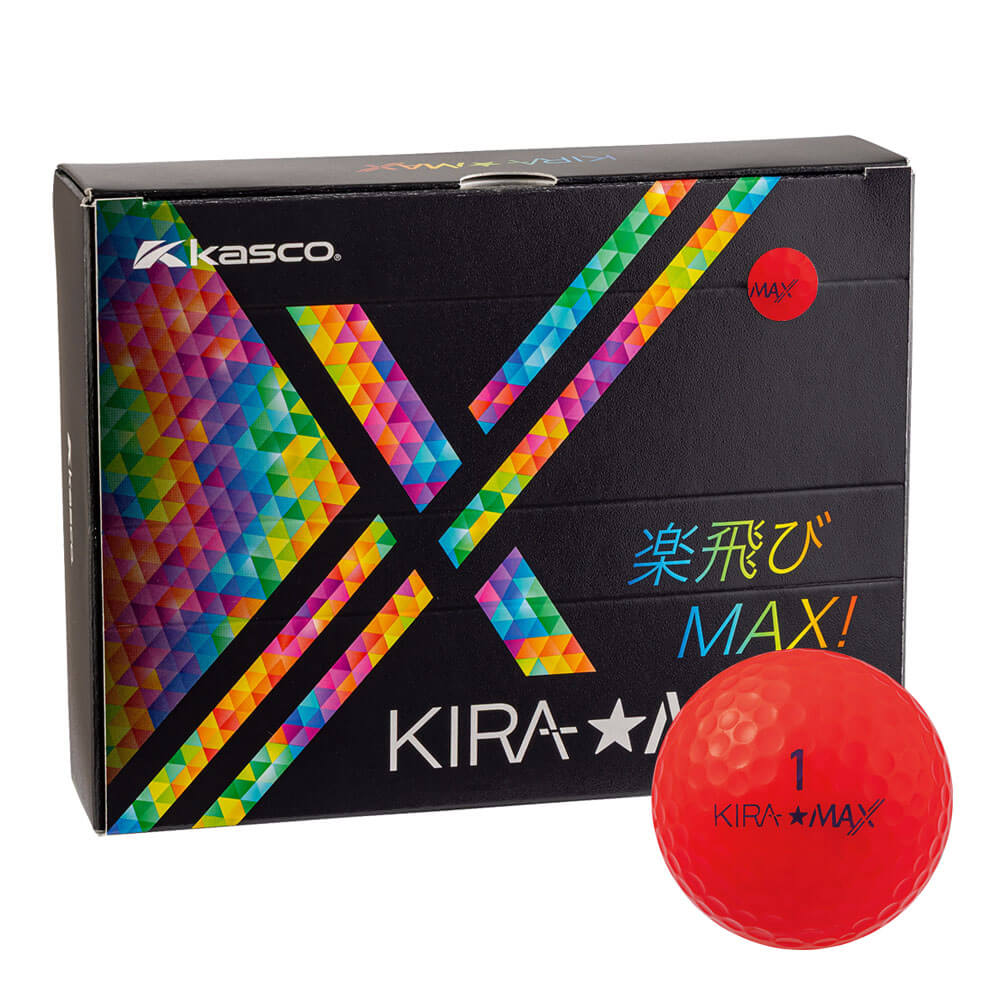 キャスコ　KIRA MAX キラ マックス ゴルフボール 1ダース （12球入り） レッド　2026年モデル レッド