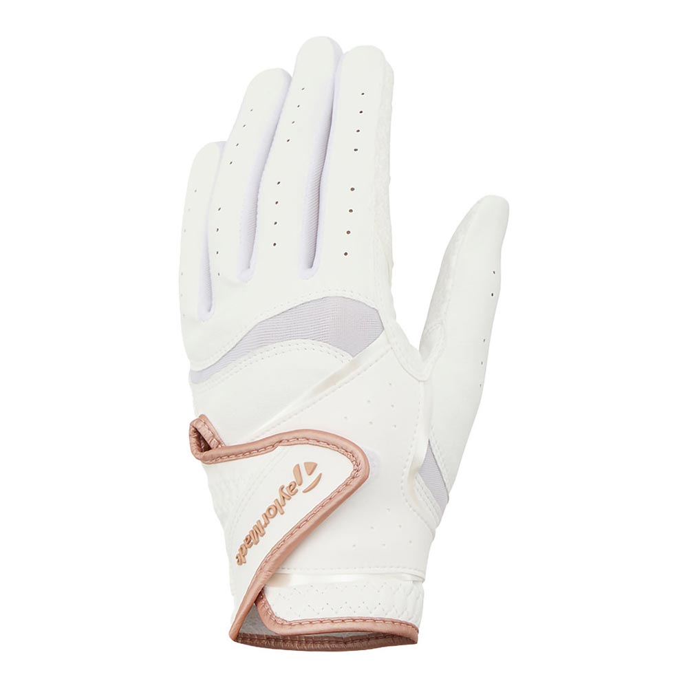 テーラーメイド　INTERCROSS SINGLE インタークロス 4.0 レディース ゴルフグローブ TL935 M24617 ホワイト/ローズゴールド　2026年モデル ホワイト/ローズゴールド