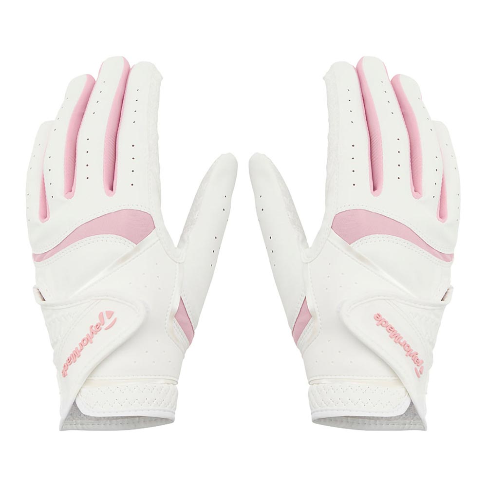 テーラーメイド INTERCROSS PAIR インタークロス 4.0 レディース ゴルフグローブ 両手用 TL936 M24619 ホワイト/ピンク 2026年モデル