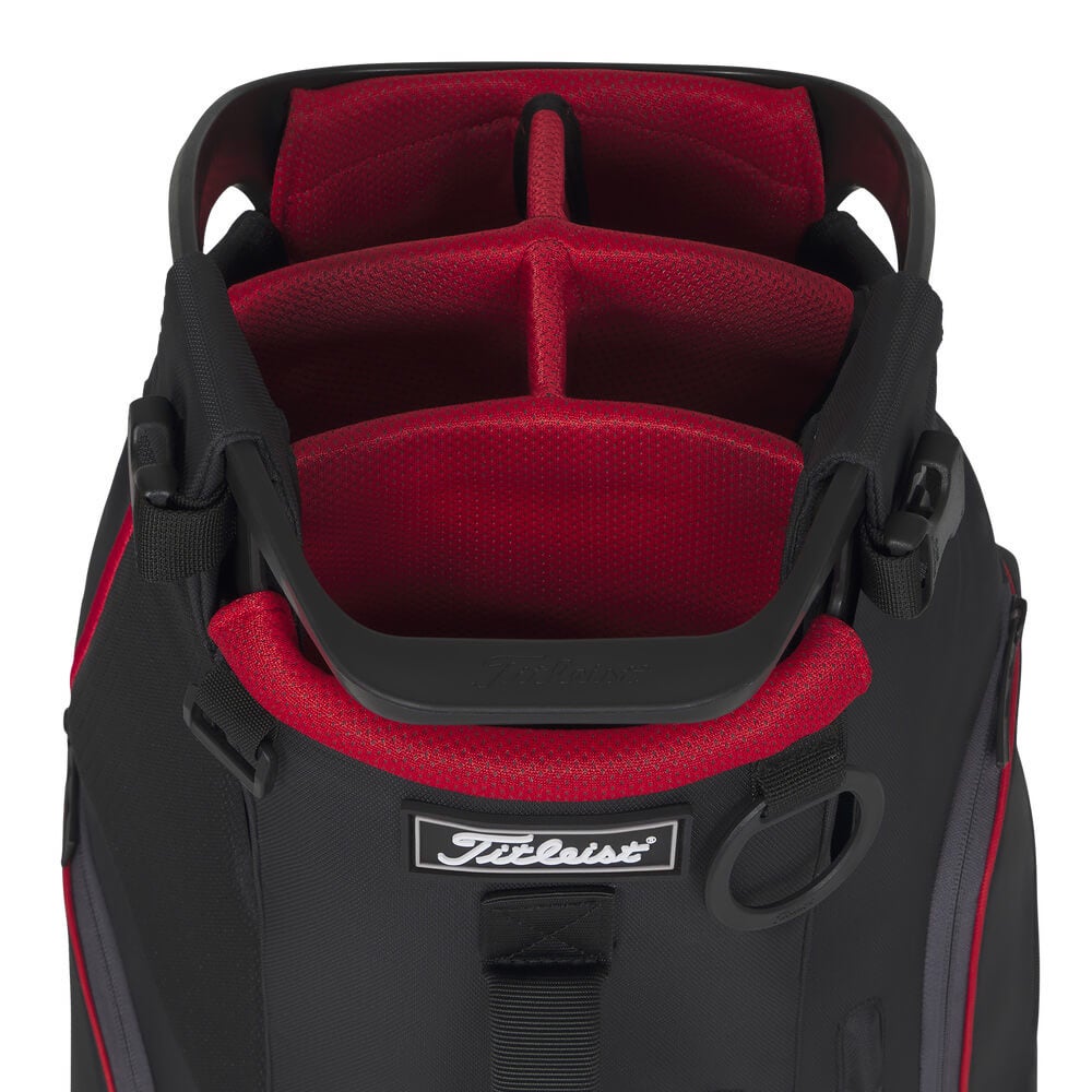 タイトリスト Titleist　Hybrid 5 メンズ スタンド キャディバッグ TB25SX6A 006 ブラック×ブラック×レッド　2025年モデル ブラック×ブラック×レッド 詳細4