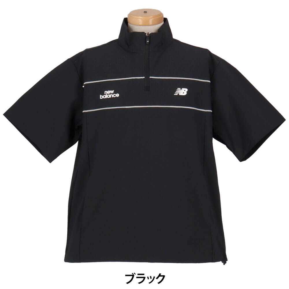 ニューバランスゴルフ メンズ 半袖 スタンドジップ プルオーバー 012
