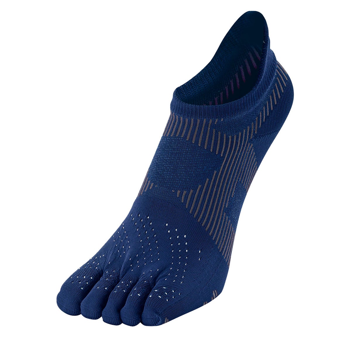 ファイテン Phiten 足王（ソッキング） レーサー 5本指 ソックス 27～29cm ヴァイオレット/グレー AL9490 2025年モデル