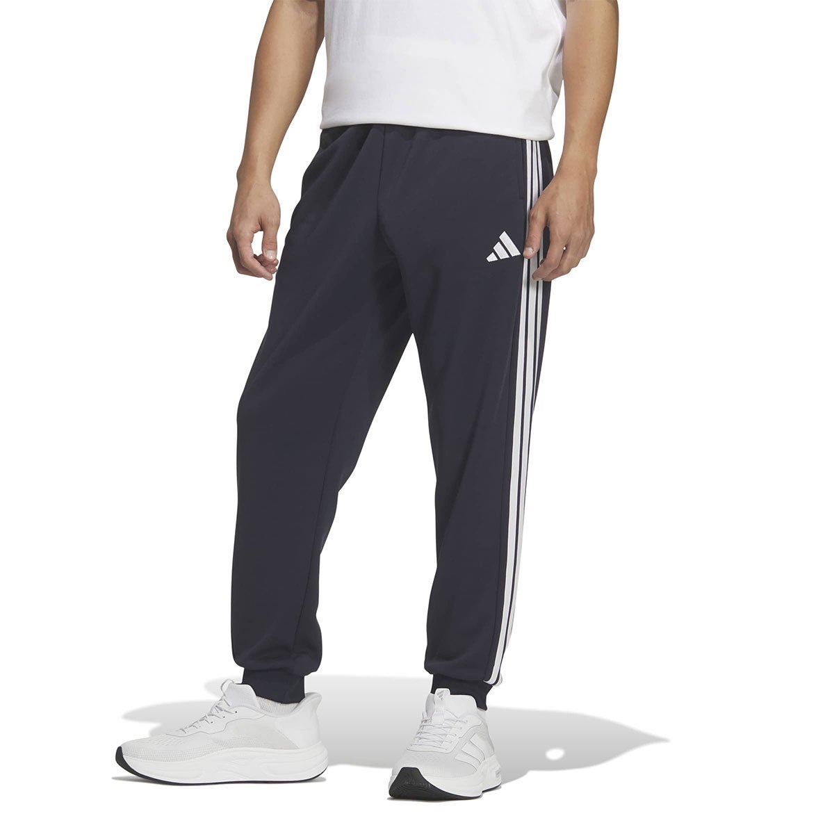 アディダス adidas　スリーストライプス レギュラーフィット ダブルニット カフ仕上げ トラックパンツ（ジャージ） CJ440 2026年モデル 画像8(ALT)