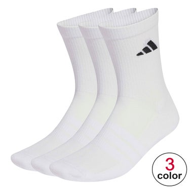 アディダス adidas　クッション スポーツウェア クルーソックス 3足パック D5273 2026年モデル