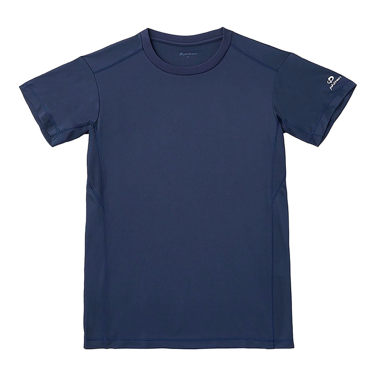 ファイテン Phiten　RAKU 無地 半袖 Tシャツ ネイビー JG5740