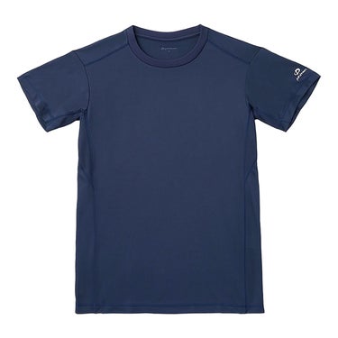 ファイテン Phiten　RAKU 無地 半袖 Tシャツ ネイビー JG5740