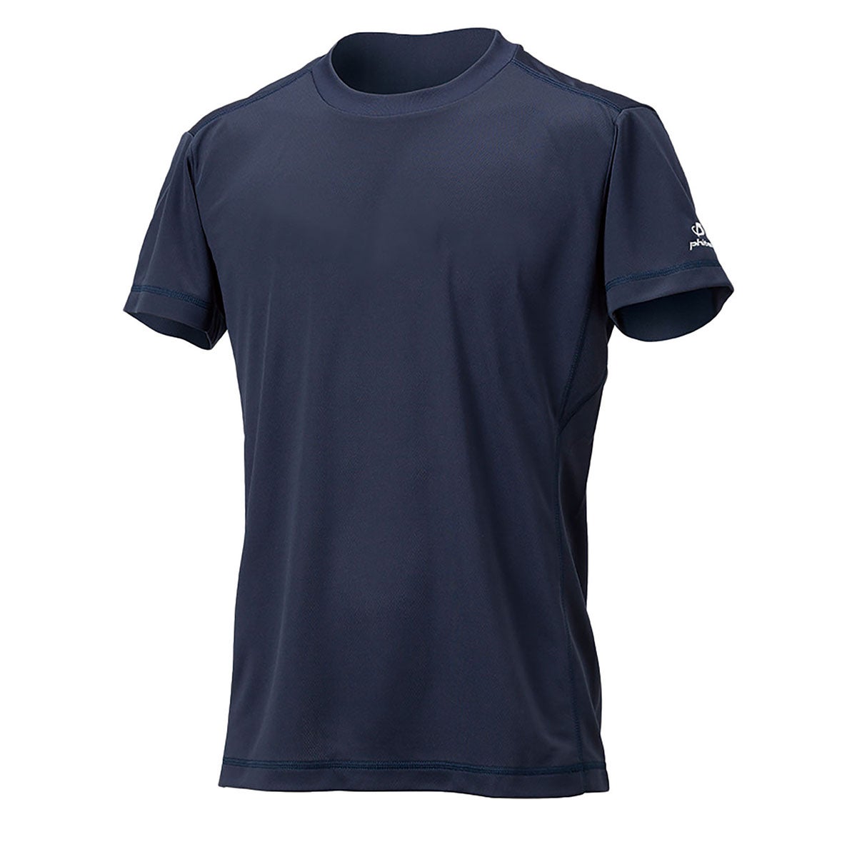 ファイテン Phiten　RAKU 無地 半袖 Tシャツ ネイビー JG5740  画像2(ALT)