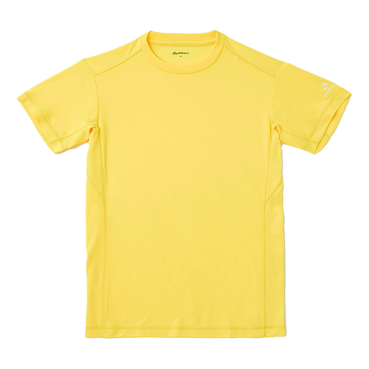 ファイテン Phiten　RAKU 無地 半袖 Tシャツ イエロー JG5741