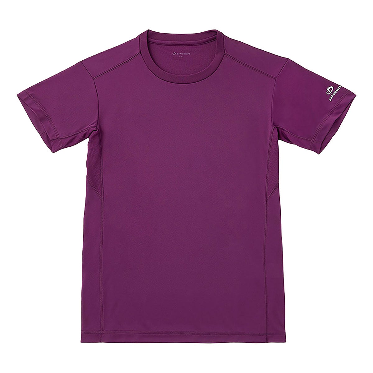 ファイテン Phiten　RAKU 無地 半袖 Tシャツ パープル JG5742