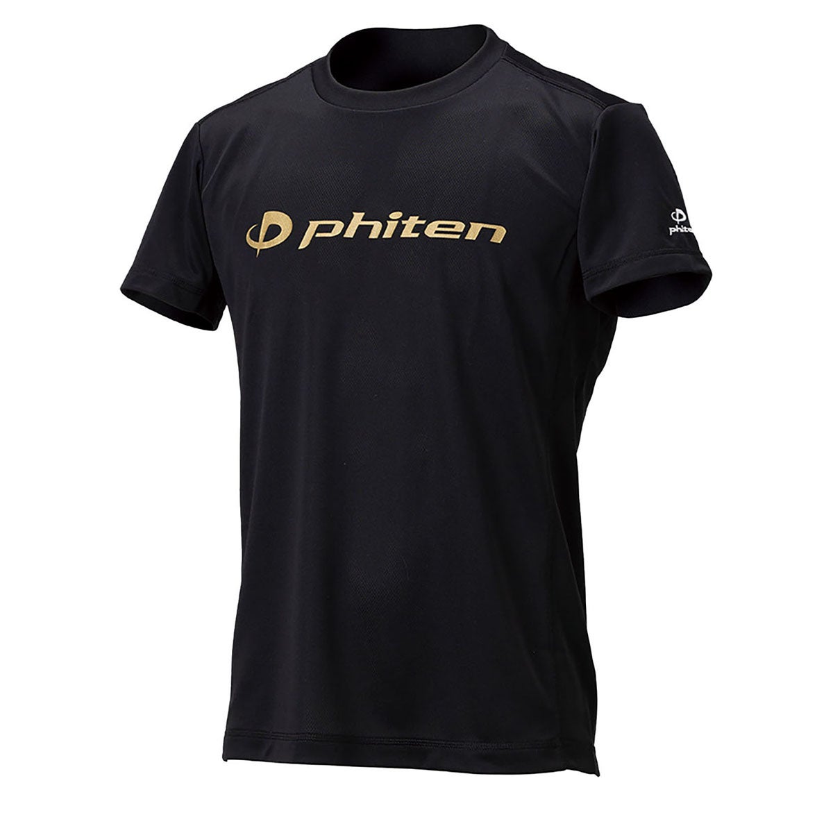 ファイテン Phiten　RAKU 半袖 Tシャツ ブラック/ゴールド JG5760 2024年モデル 画像3(ALT)