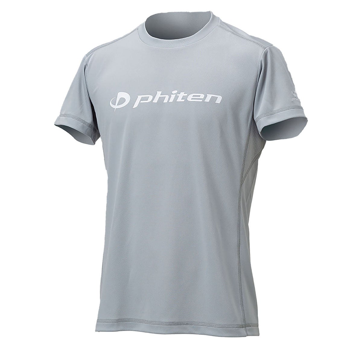 ファイテン Phiten　RAKU 半袖 Tシャツ ライトグレー/ホワイト JG5770 2024年モデル 画像3(ALT)