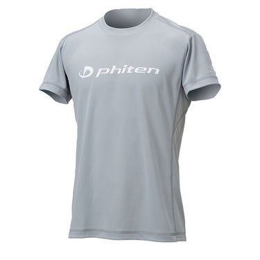 ファイテン Phiten　RAKU 半袖 Tシャツ ライトグレー/ホワイト JG5770 2024年モデル 画像3(ALT)