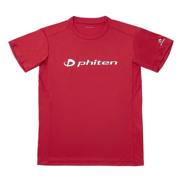 ファイテン Phiten　RAKU 半袖 Tシャツ エンジ/ホワイト JG5780 2024年モデル