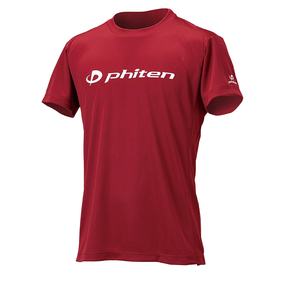 ファイテン Phiten　RAKU 半袖 Tシャツ エンジ/ホワイト JG5780 2024年モデル 画像3(ALT)