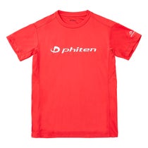 ファイテン Phiten RAKU 半袖 Tシャツ レッド/ホワイト JG5790 2024年モデル