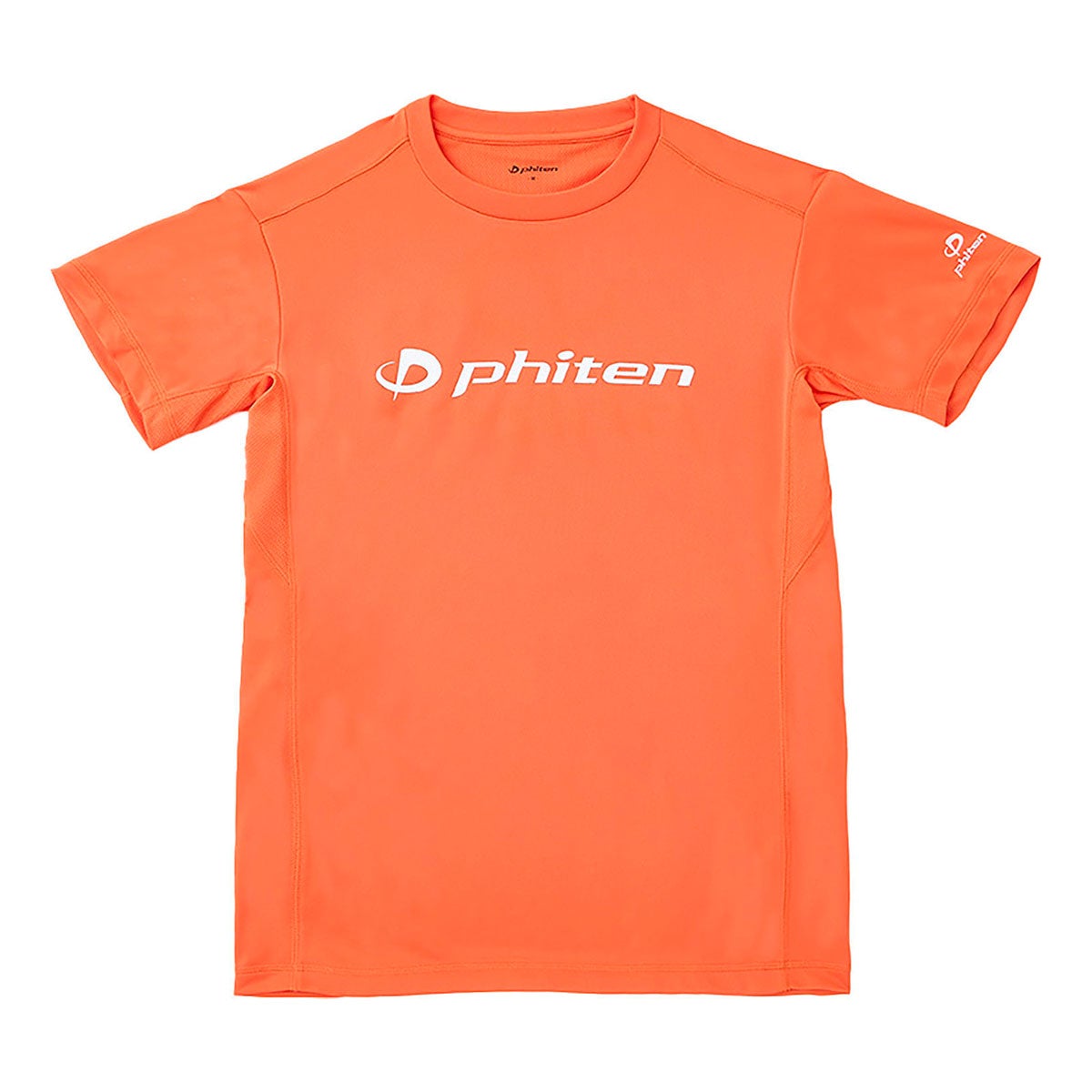 ファイテン Phiten RAKU 半袖 Tシャツ オレンジ/ホワイト JG5800 2024