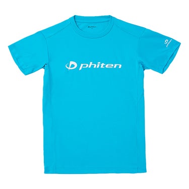 ファイテン Phiten　RAKU 半袖 Tシャツ ターコイズ/ホワイト JG5830 2024年モデル