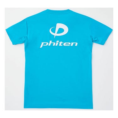 ファイテン Phiten　RAKU 半袖 Tシャツ ターコイズ/ホワイト JG5830 2024年モデル 画像2(ALT)