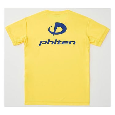 ファイテン Phiten　RAKU 半袖 Tシャツ イエロー/ネイビー JG5860 2024年モデル 画像2(ALT)